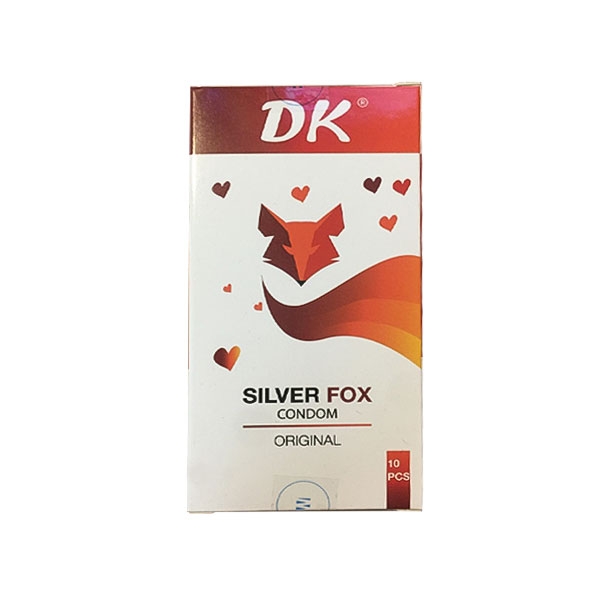 Bao cao su DK Silver Fox trơn hộp 10 chiếc.