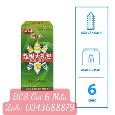 Bao cao su Runbo - Gân gai lớn hộp 6 cái
