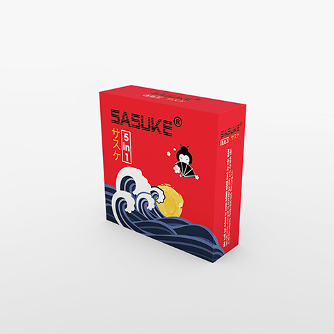 Bao Cao Su Siêu Mỏng, Gân, Gai, Chống Xuất Tinh Sớm Sasuke 5in1 Hộp 3 Chiếc